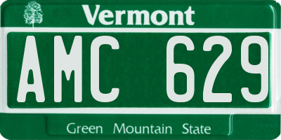 VT license plate AMC629