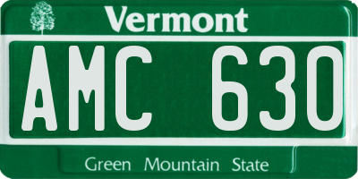 VT license plate AMC630