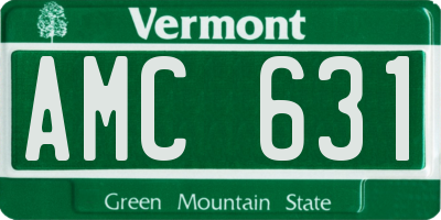 VT license plate AMC631