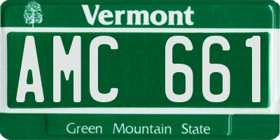 VT license plate AMC661