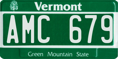 VT license plate AMC679