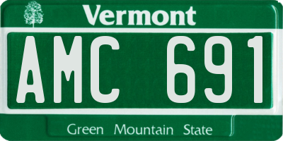 VT license plate AMC691