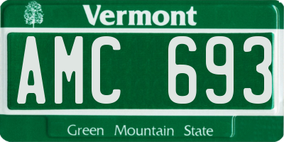 VT license plate AMC693