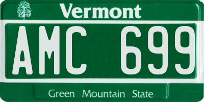 VT license plate AMC699