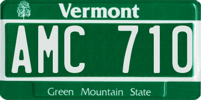 VT license plate AMC710