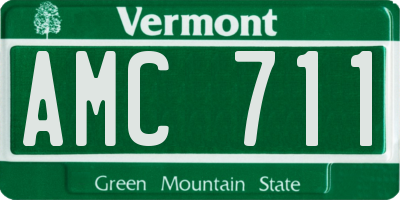 VT license plate AMC711