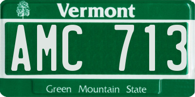 VT license plate AMC713