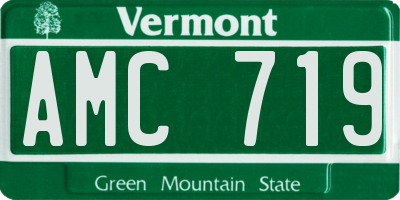 VT license plate AMC719