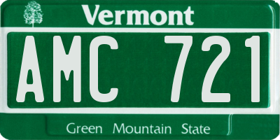 VT license plate AMC721