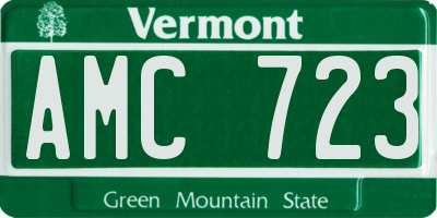 VT license plate AMC723