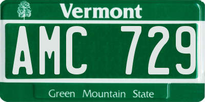 VT license plate AMC729