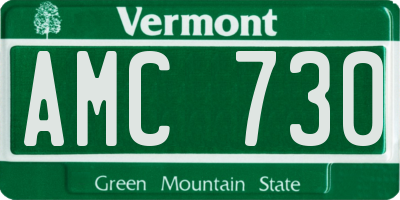 VT license plate AMC730