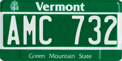 VT license plate AMC732