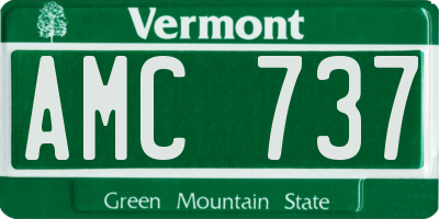 VT license plate AMC737