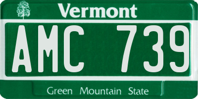 VT license plate AMC739