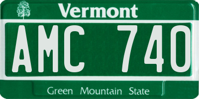 VT license plate AMC740