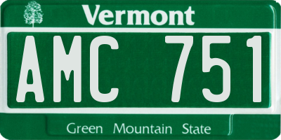 VT license plate AMC751