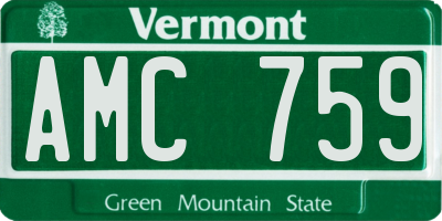 VT license plate AMC759