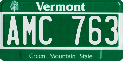 VT license plate AMC763