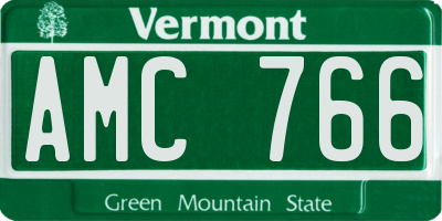 VT license plate AMC766