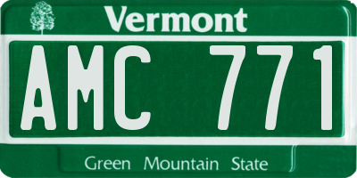 VT license plate AMC771