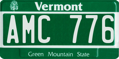 VT license plate AMC776