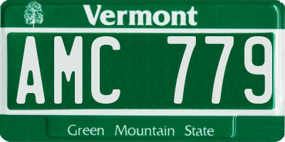 VT license plate AMC779