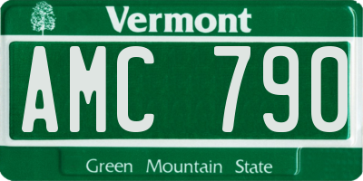 VT license plate AMC790