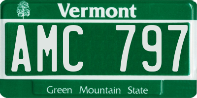 VT license plate AMC797
