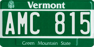 VT license plate AMC815