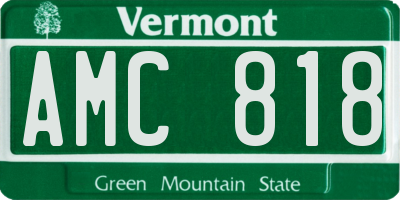 VT license plate AMC818
