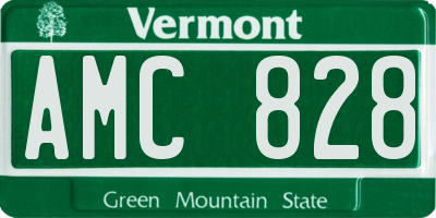 VT license plate AMC828
