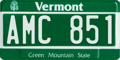 VT license plate AMC851