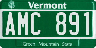 VT license plate AMC891