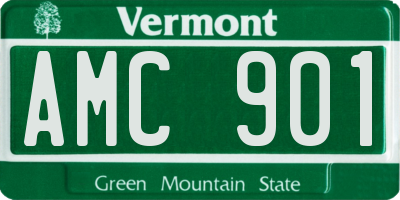VT license plate AMC901