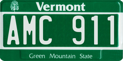 VT license plate AMC911