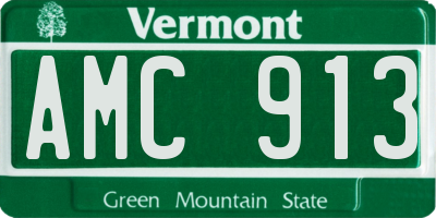 VT license plate AMC913