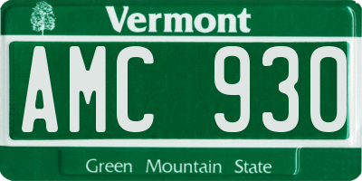 VT license plate AMC930