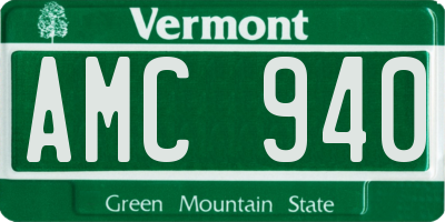 VT license plate AMC940