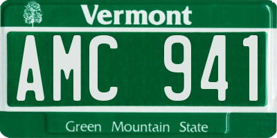 VT license plate AMC941