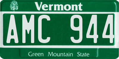 VT license plate AMC944