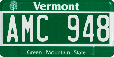 VT license plate AMC948
