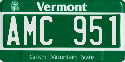 VT license plate AMC951