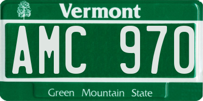 VT license plate AMC970