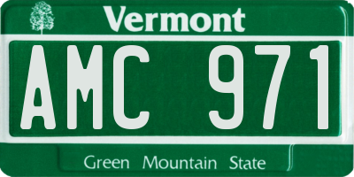 VT license plate AMC971