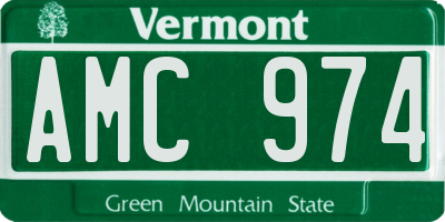 VT license plate AMC974