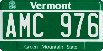 VT license plate AMC976