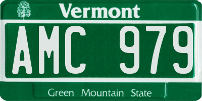 VT license plate AMC979