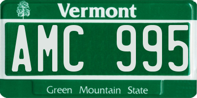 VT license plate AMC995