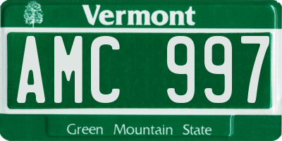 VT license plate AMC997